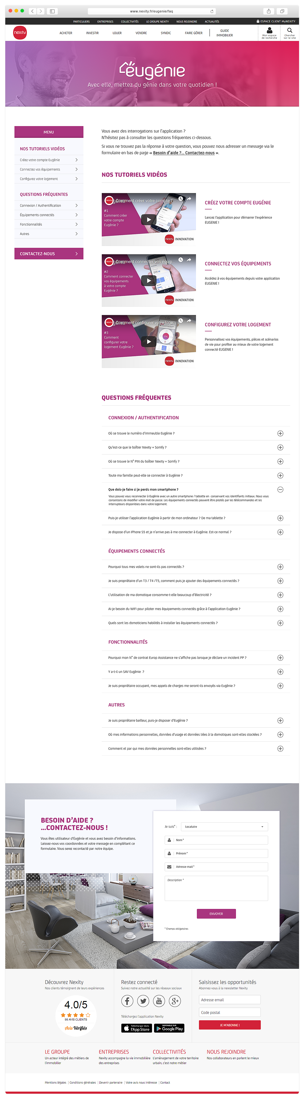 Page faq Eugénie