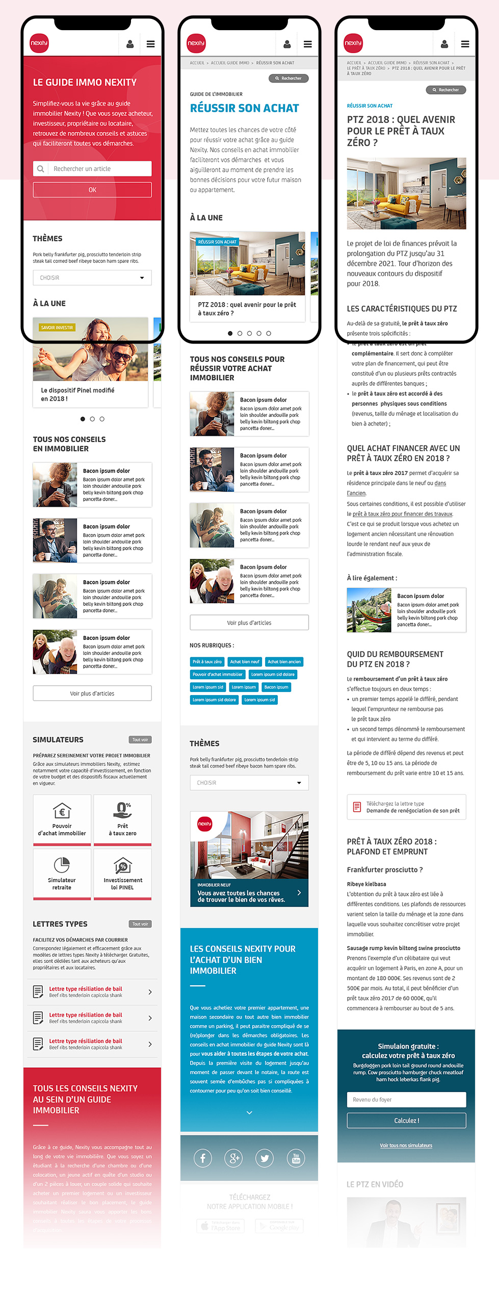 Pages mobile